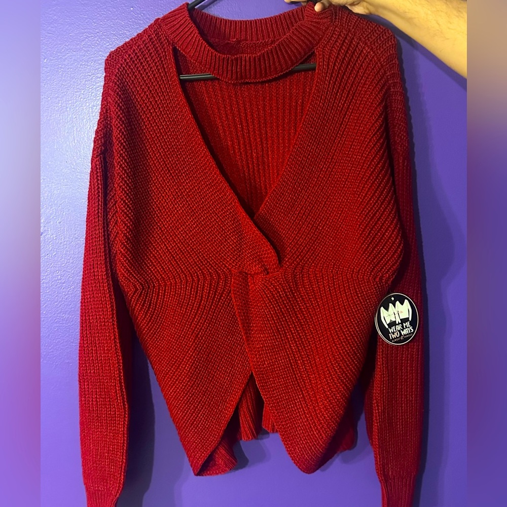 Red winter wear top